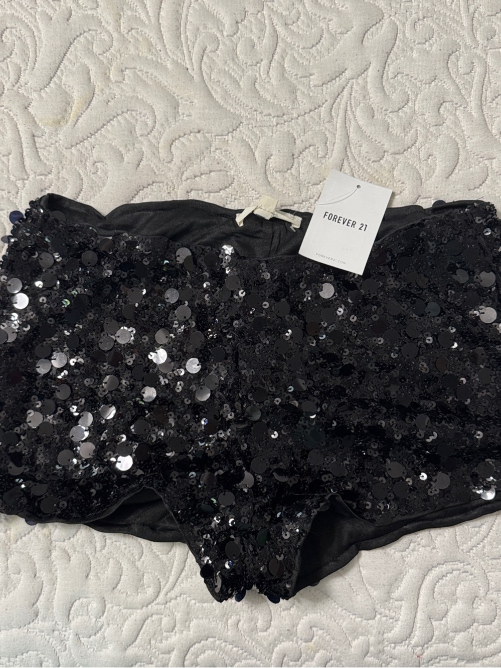 Forever 21 Black Sequin Strapless Bustier